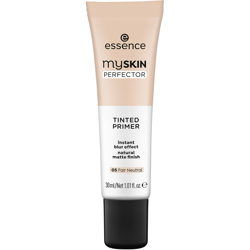 essence | My Skin Perfector Tinted Primer | Instant Blur Effect & Natural Matte Finish | Vegan, Paraben Free, Oil Free | Cruelty Free | (05 | Fair Neutral)