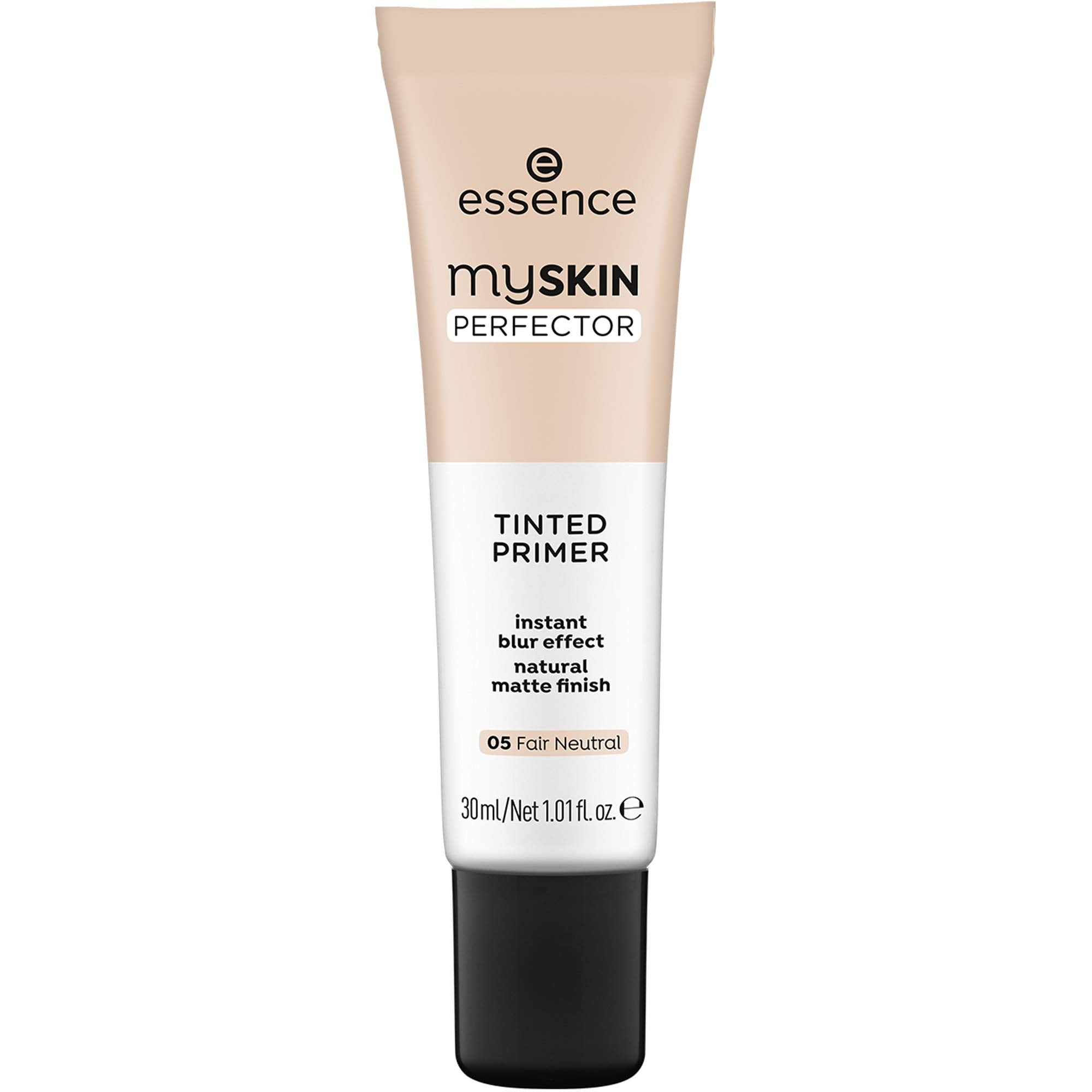 essence | My Skin Perfector Tinted Primer | Instant Blur Effect & Natural Matte Finish | Vegan, Paraben Free, Oil Free | Cruelty Free | (05 | Fair Neutral)