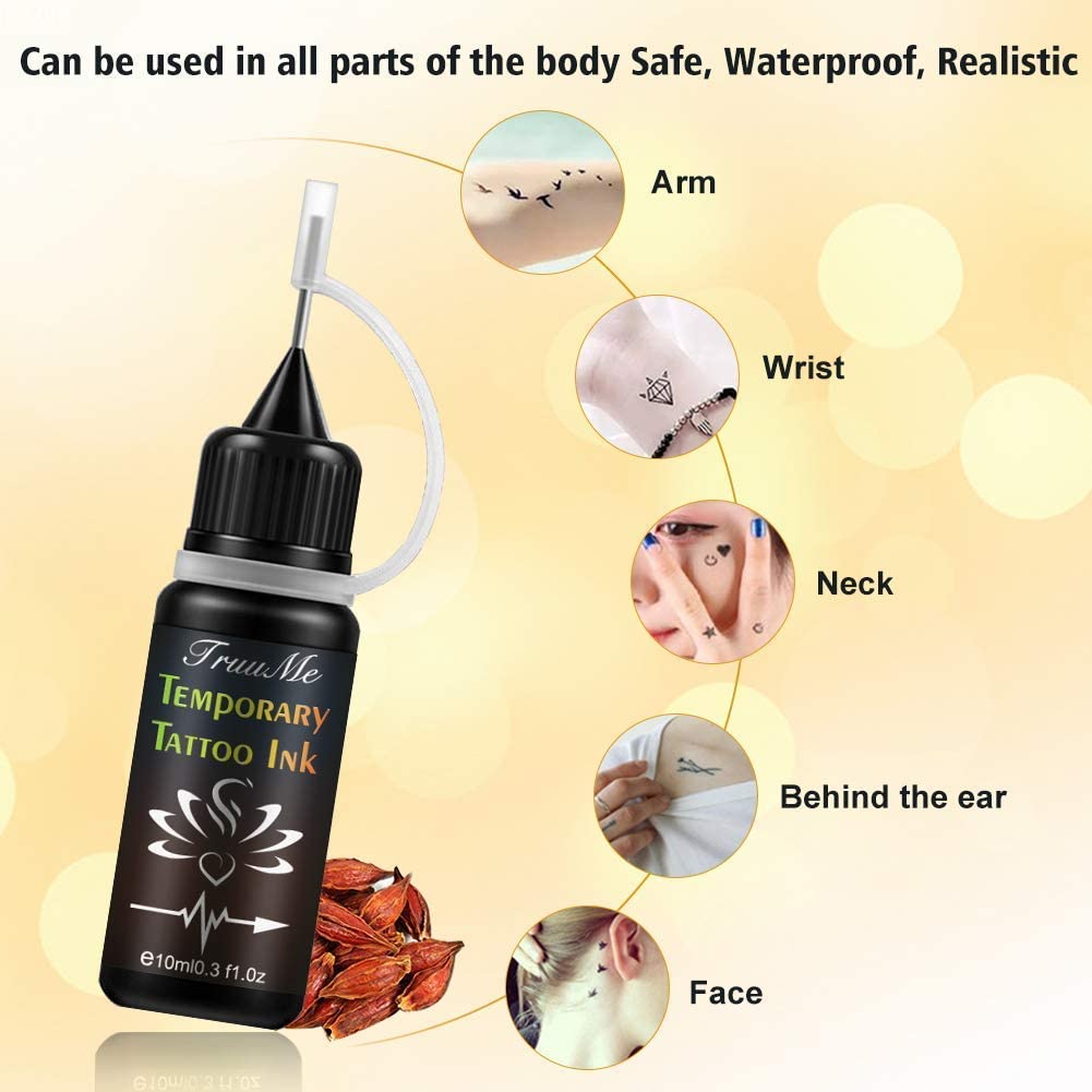 Flower Beauty Brow Vixen Tattoo Effect Stain - Smudge Proof, 12 Hr Wear Eyebrow Makeup with Chisel Tipped Applicator, Contains Aloe Vera & Vitamin E