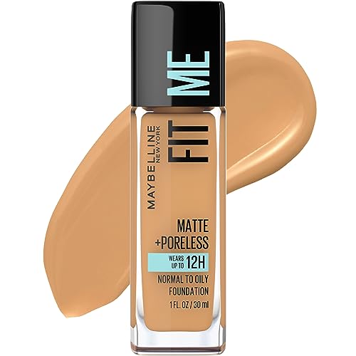 MAYBELLINE Fit Me Matte + Poreless Liquid Foundation Makeup,