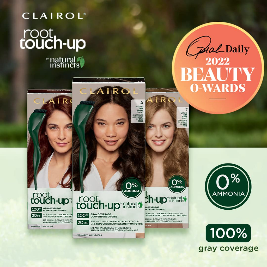 Clairol Root Touch-Up by Natural Instincts Permanent Hair Dye for Naturally Blended Roots with 100% Gray Coverage