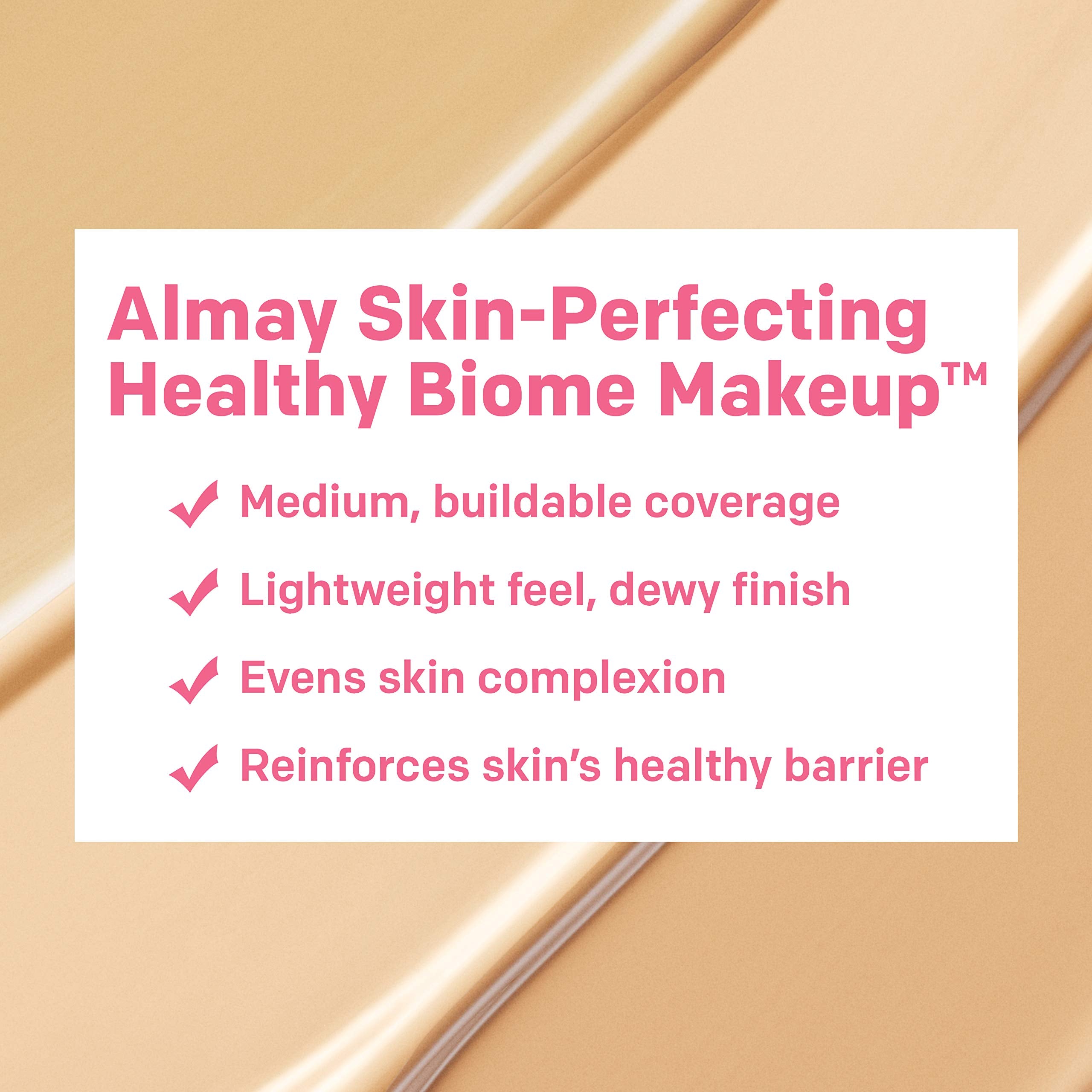 Almay Skin Perfecting Healthy Biome Makeup, 110 Light, 1.0 fluid_ounces