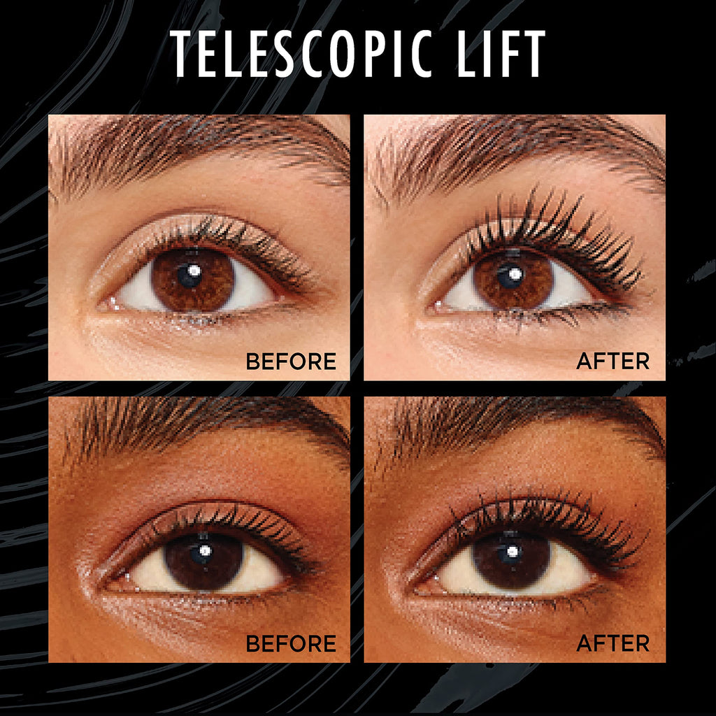 L’Oréal Paris Telescopic Lift Mascara, Lengthening and Volumizing Eye Makeup, Lash Lift with Up to 36HR Wear, Waterproof, Black, 0.33 Fl Oz