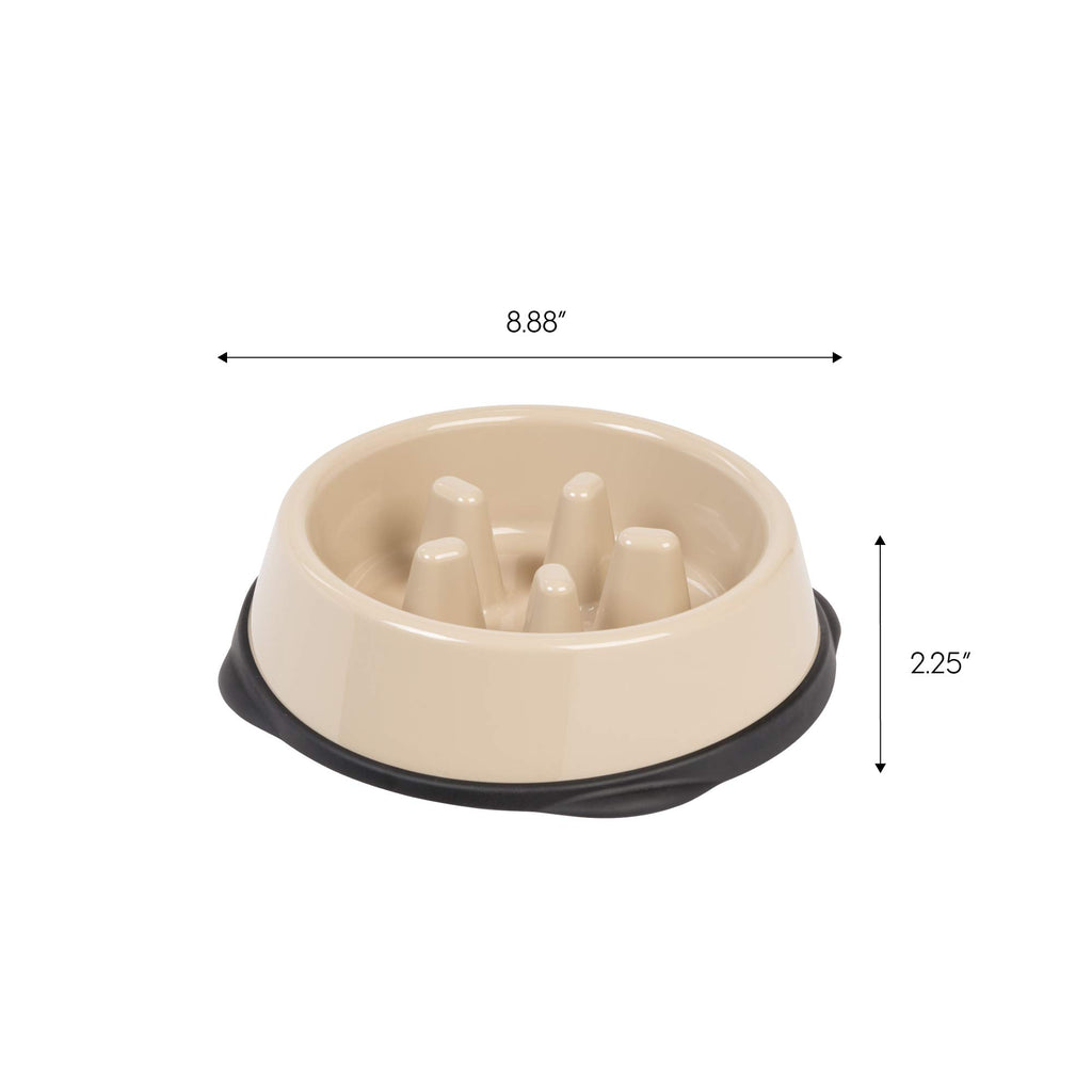 IRIS USA Non Slip Slow Feeder Dog Bowl - Non Slip Dog Puzzle Bowl