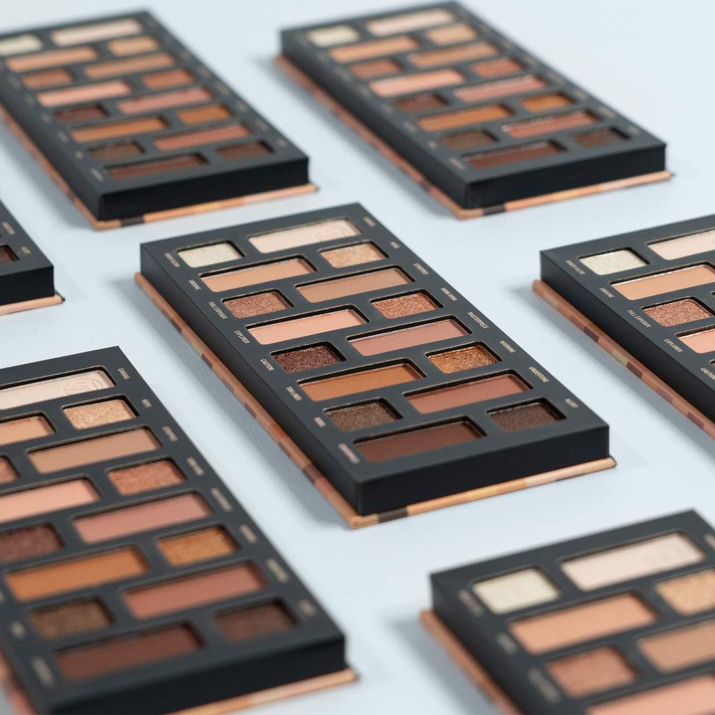 W7 Nudification Pressed Pigment Palette - 16 High Impact Nude Colors - Flawless Long-Lasting Glam Makeup