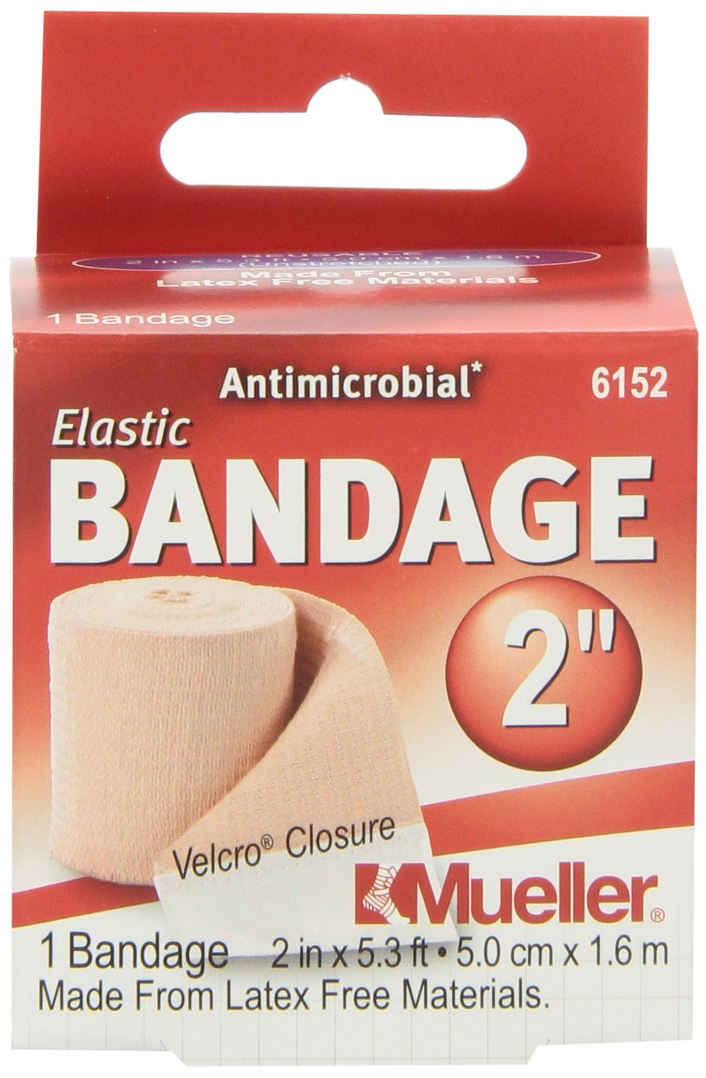 MUELLER Sports Medicine Elastic Bandage, All-Purpose Support Wrap, Self Adhesive Bandage Wrap, Athletic Compression Sleeve for Injuries and Pain Relief, Beige