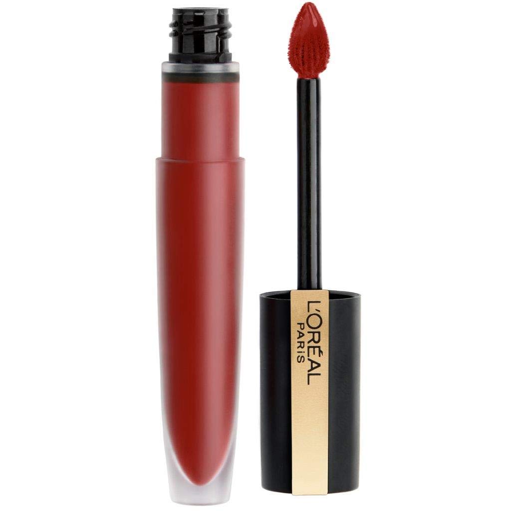 L'Oréal Paris Makeup Rouge Signature, Lasting Matte Lip Stain, Ultra Lightweight, Ultra Comfortable, High Pigment Color, Precise Applicator Shapes & Lines Lips