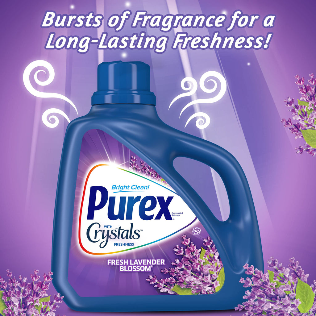 Purex Liquid Laundry Detergent with Crystals Fragrance, Fresh Lavender Blossom Oz