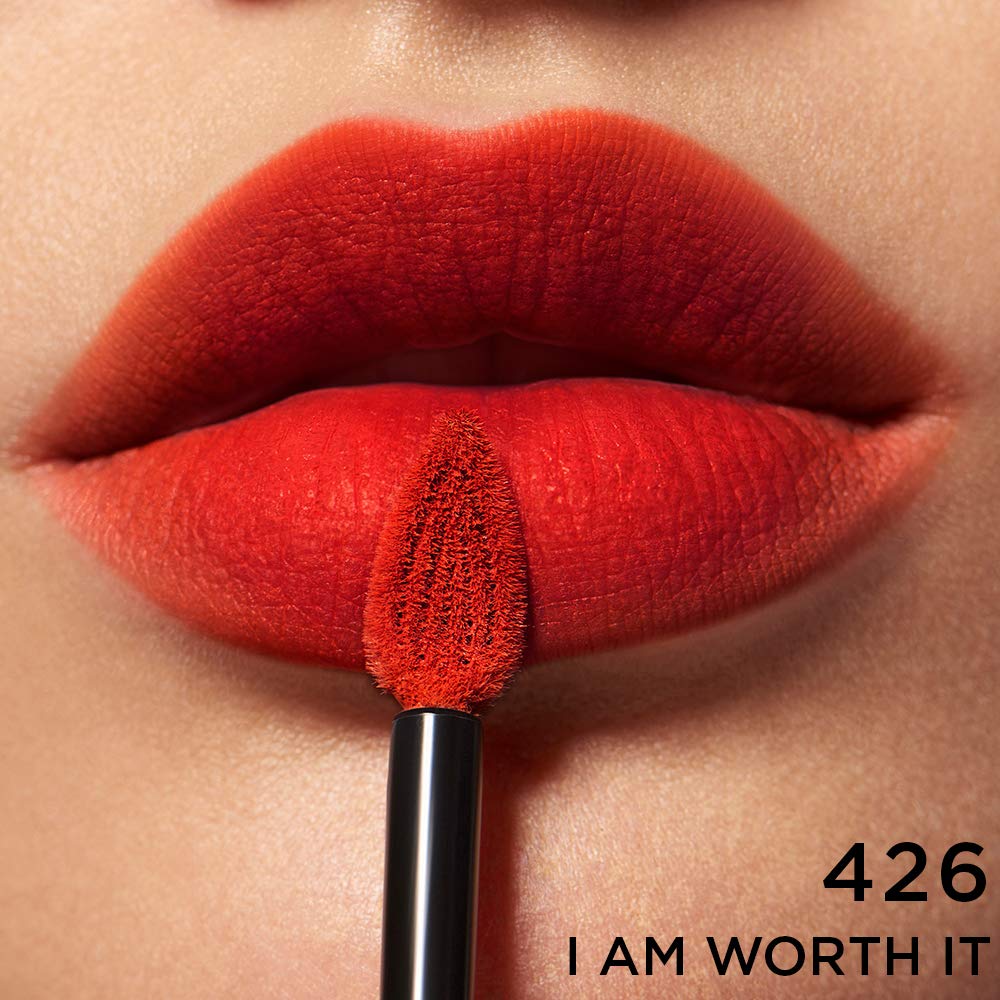 L'Oréal Paris Makeup Rouge Signature, Lasting Matte Lip Stain, Ultra Lightweight, Ultra Comfortable, High Pigment Color, Precise Applicator Shapes & Lines Lips