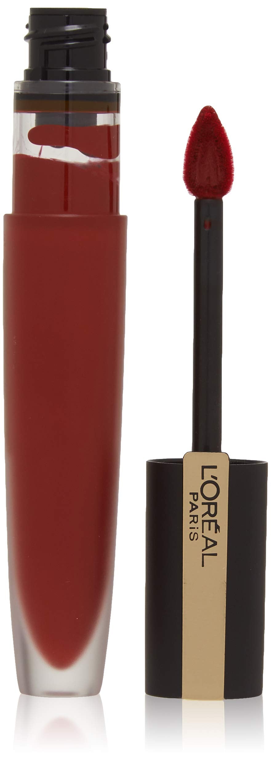L'Oréal Paris Makeup Rouge Signature, Lasting Matte Lip Stain, Ultra Lightweight, Ultra Comfortable, High Pigment Color, Precise Applicator Shapes & Lines Lips