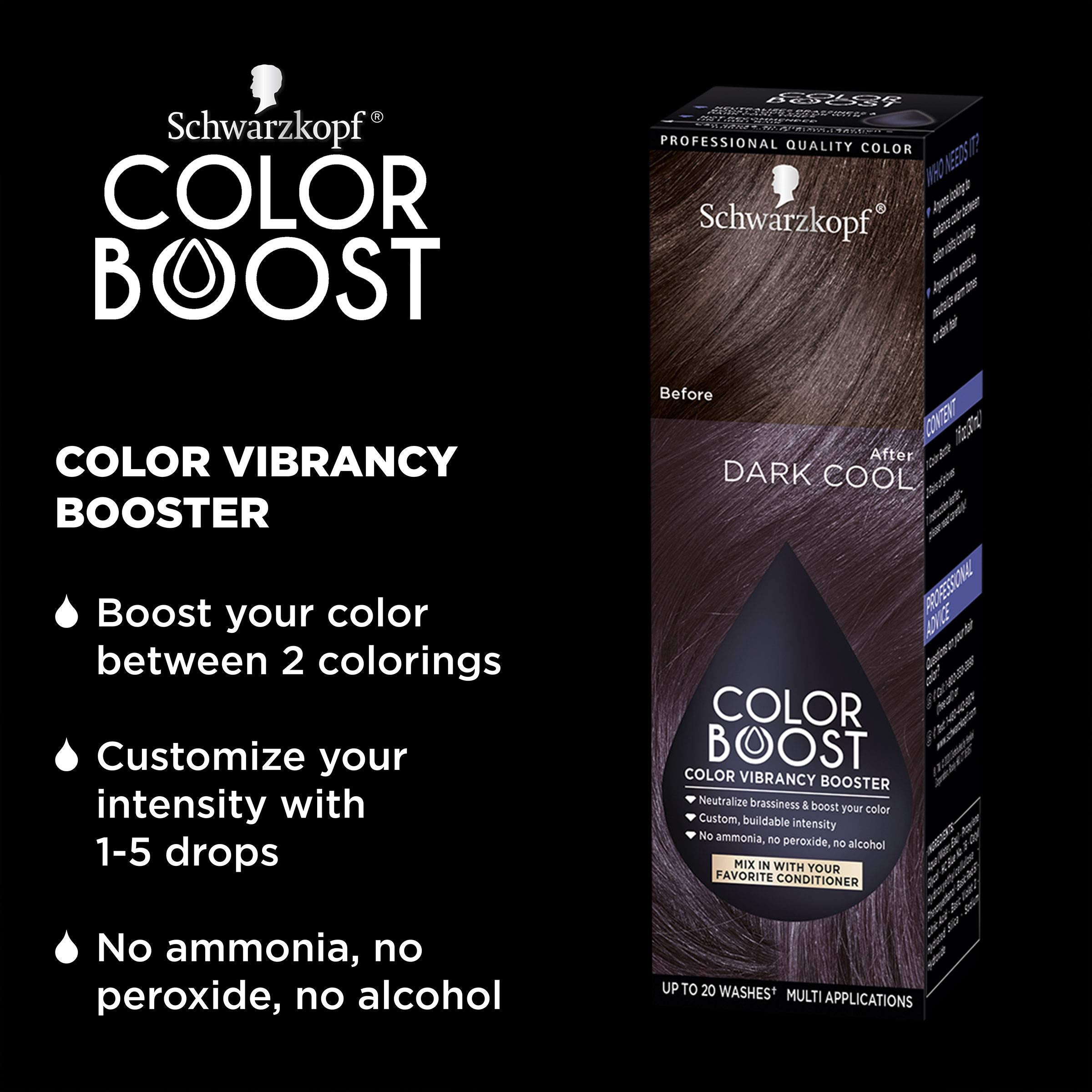 Schwarzkopf Color Boost Color Vibrancy Booster, Dark Cool, Dark Cool
