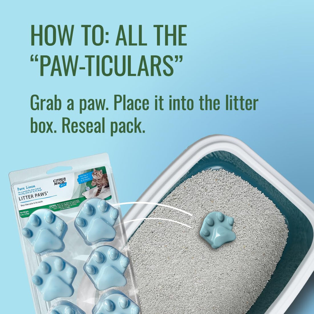 Beaumont Products, Inc. Citrus Magic Pet Odor Control Paws for Litter Boxes