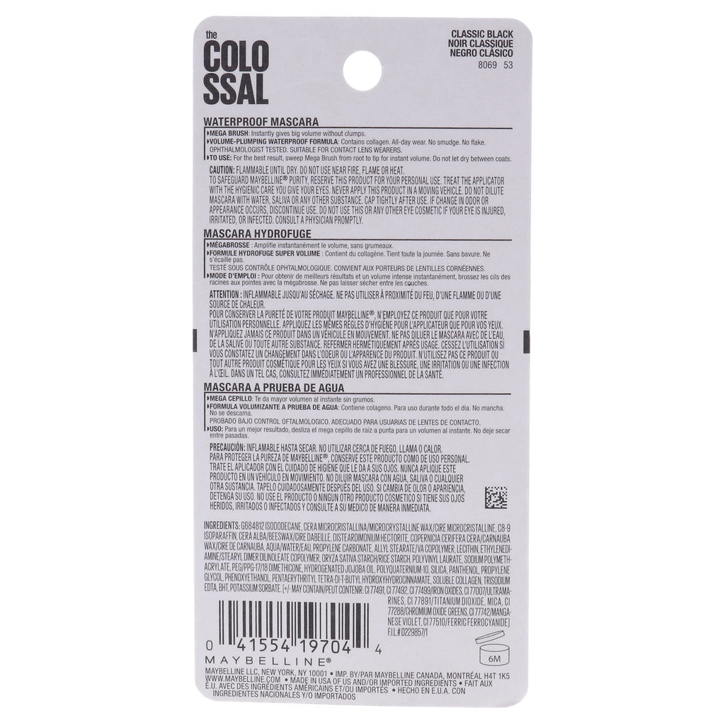 Maybelline new york the colossalregularlong wearliquid