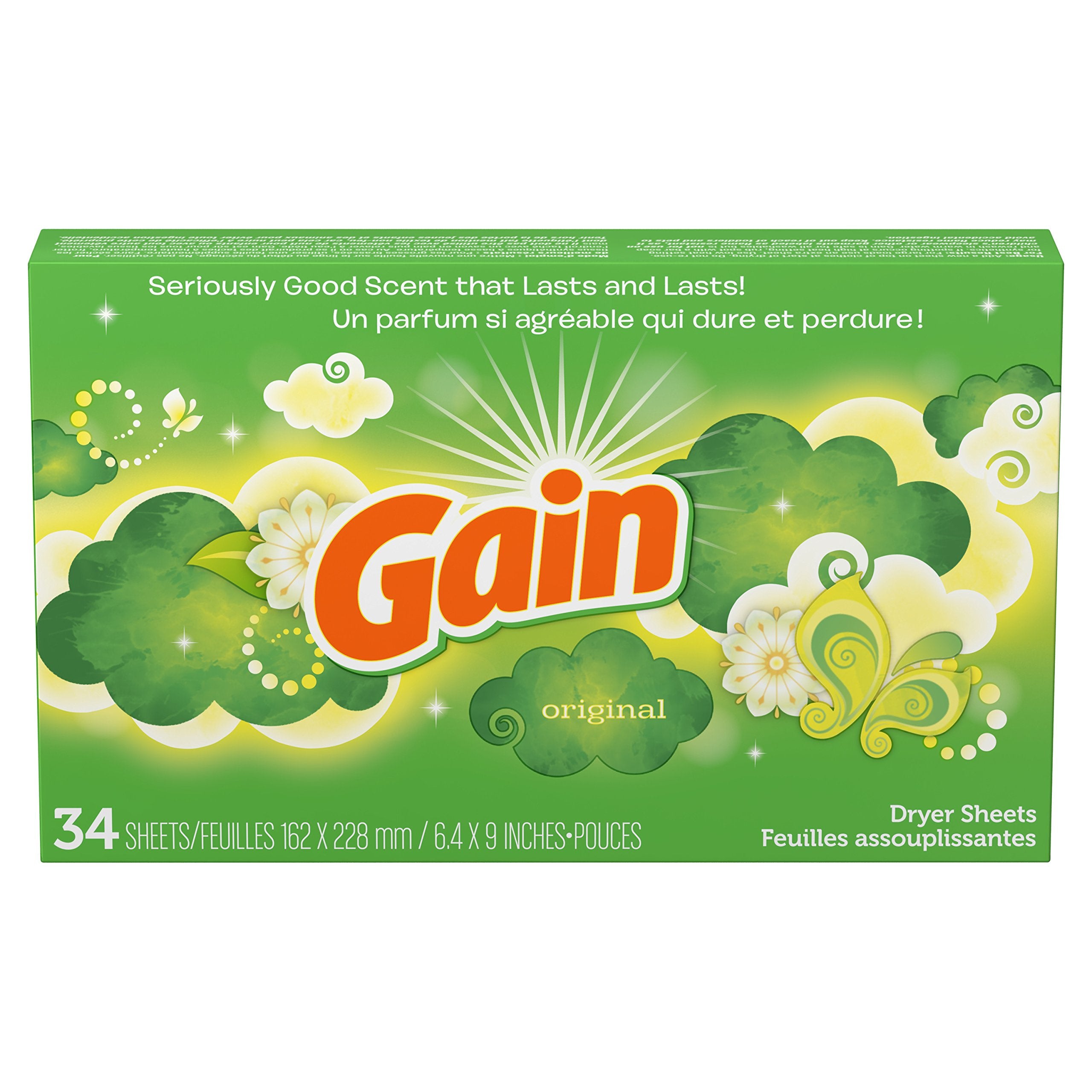 Gain Dryer Sheets Laundry Fabric Softener 1