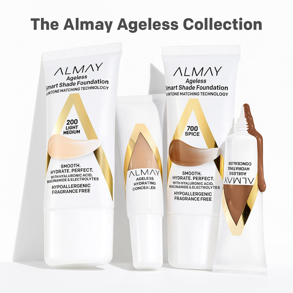 Anti-Aging Foundation by Almay, Smart Shade Face Makeup with Hyaluronic Acid