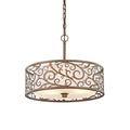 Fifth and Main HD-1073-I Carousel 3 Light 18" Pendant, Burnished Gold