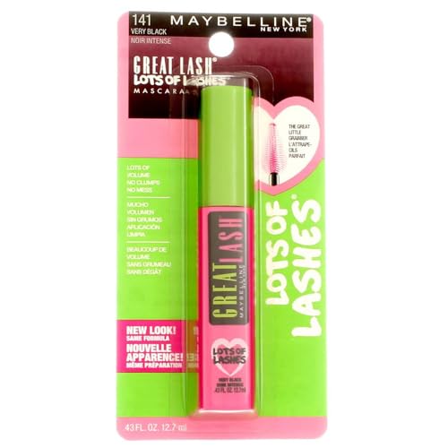 Maybelline New York Great Lash Washable Mascara Makeup, Blackest Black, 2 Count