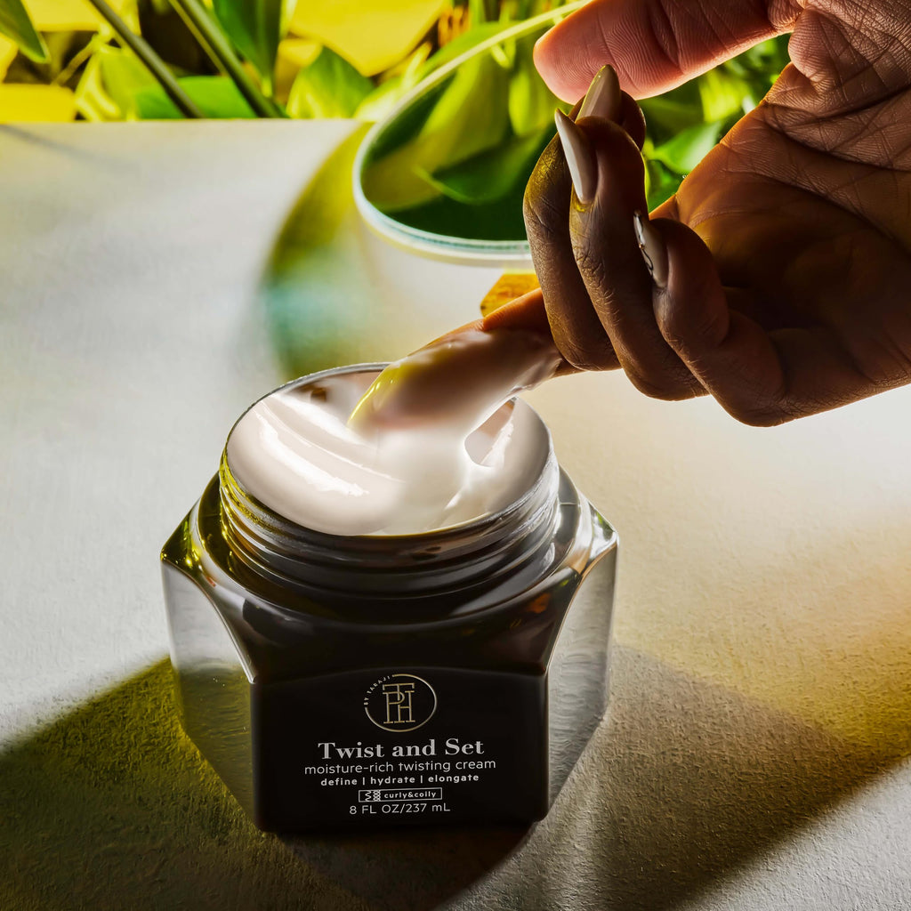 TPH BY TARAJI Twist and Set Twisting Creme & Defining Curl Cream for Curly & Coily Hair with Shea Butter, Mango Seed Butter, & Pequi Oil | Sulfate Free & Color Safe | For Women & Men, 8.45 fl. oz