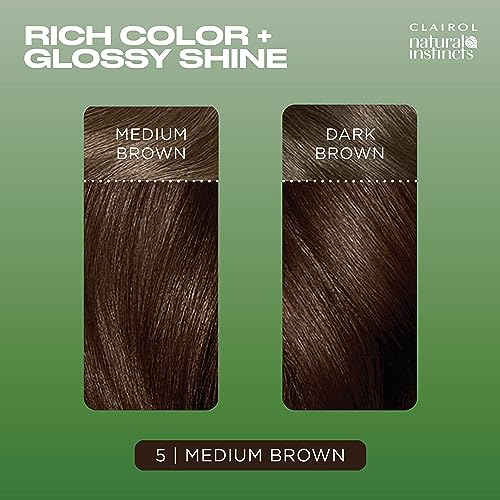 Clairol Natural Instincts Demi-Permanent Hair Dye, Healthy-Looking Brown Hair Color with Zero Ammonia