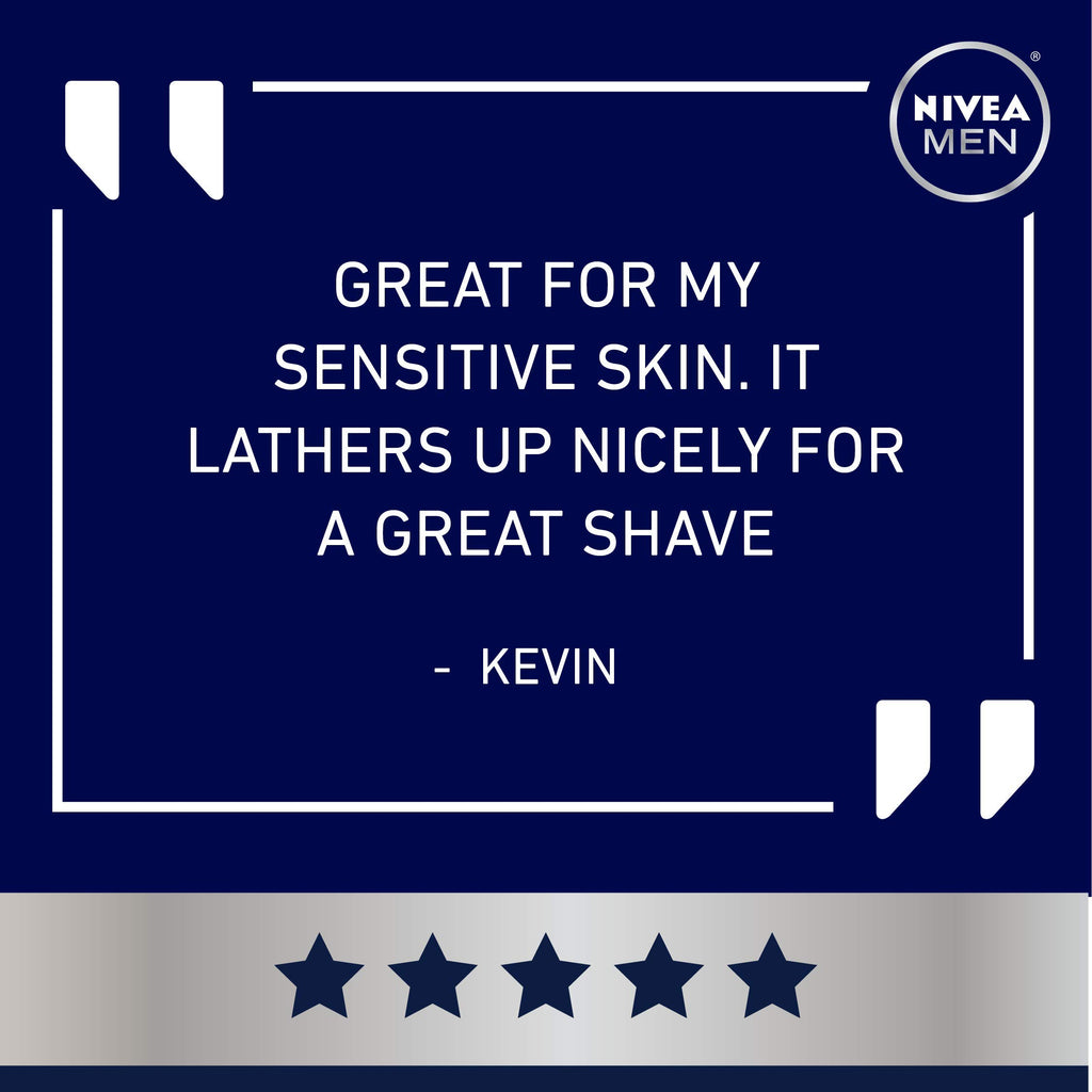 NIVEA MEN Sensitive Shave Foam with Vitamin E, Soothing Chamomile and Witch Hazel Extracts, 7 Oz Can (Pack of 1)