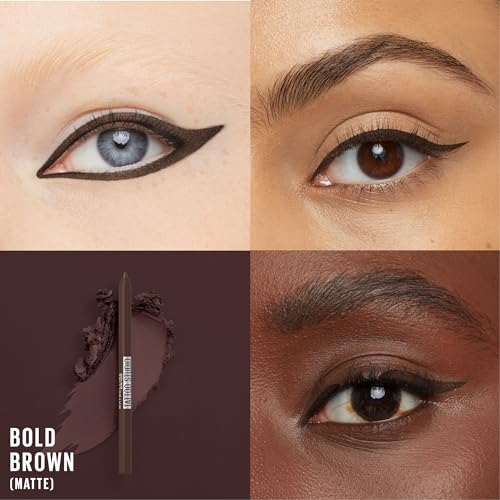 MAYBELLINE New York Tattoo Studio Long Lasting Sharpenable Eyeliner Pencil Glide on Smooth Gel Pigments with 36 Hour Wear Waterproof