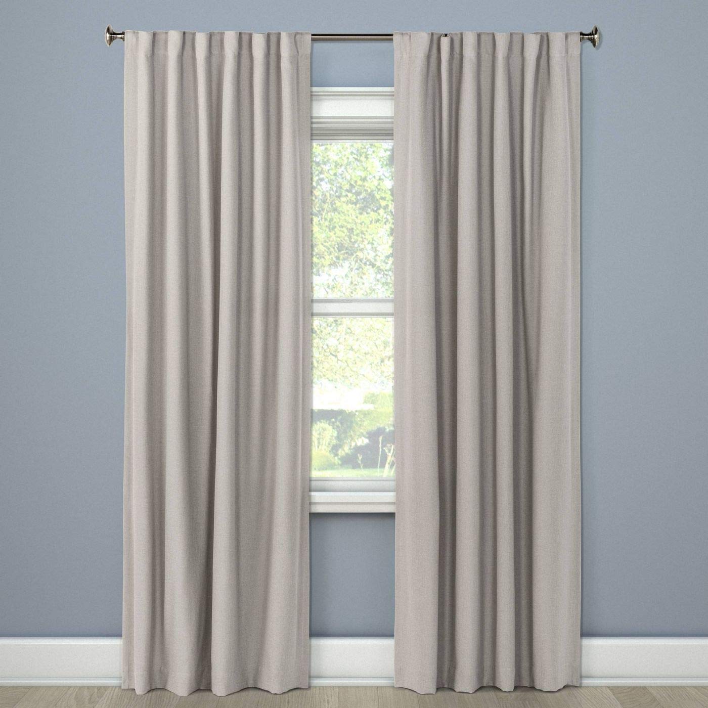 Gray 99.9 Blackout Curtain Panels - Threshold Collection 84x50