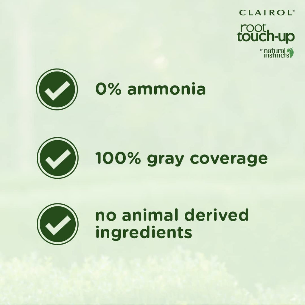 Clairol Root Touch-Up by Natural Instincts Permanent Hair Dye for Naturally Blended Roots with 100% Gray Coverage