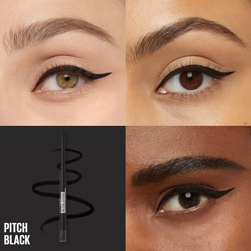 Maybelline TattooStudio Liquid Ink Liner Up To 36HR Wear, Sweat Resistant, Smudge Resistant, No Mess Removal, Longwear Liquid Eyeliner Makeup, Dark Henna Brown