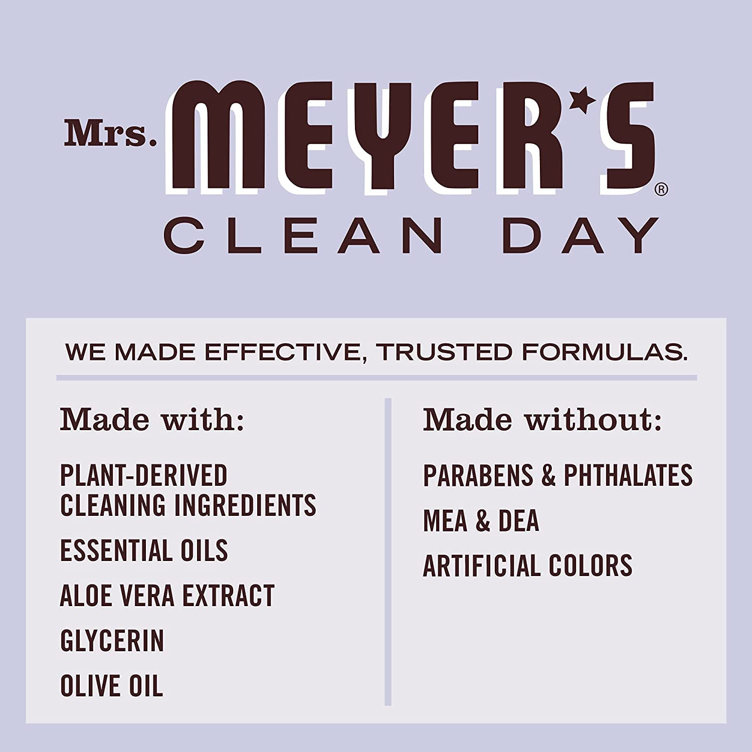 Mrs. Meyer's Liquid Hand Soap, Cruelty Free and Biodegradable Hand Wash Formula Made with Essential Oils,16 oz - Pack of 2 (Lavender)