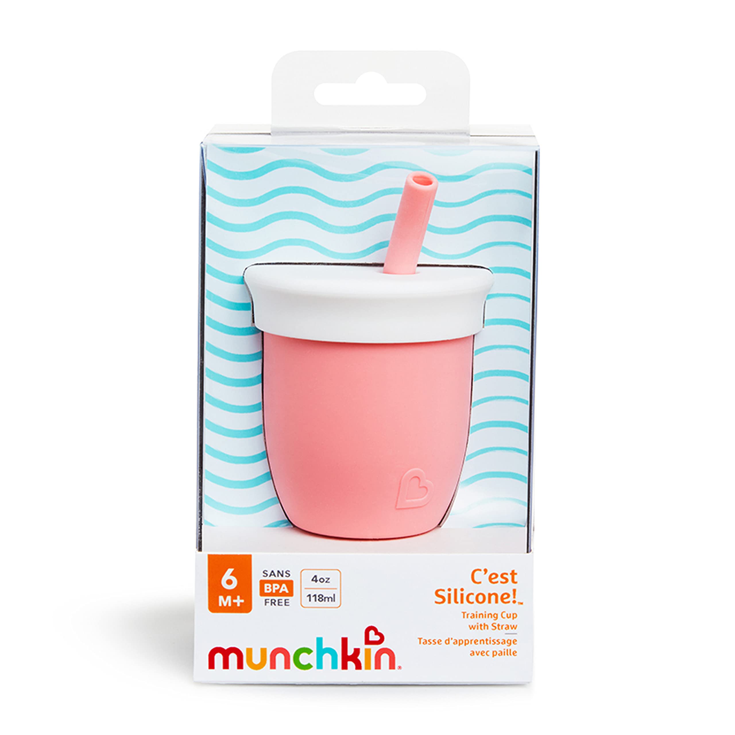 Munchkin C’est Silicone! Open Training Cup and Straw Cup for Babies and Toddlers
