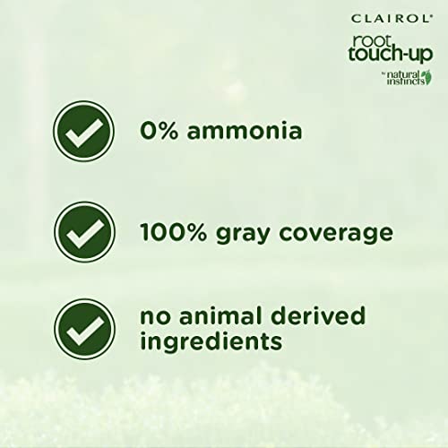 Clairol Root Touch-Up by Natural Instincts Permanent Hair Dye for Naturally Blended Roots with 100% Gray Coverage
