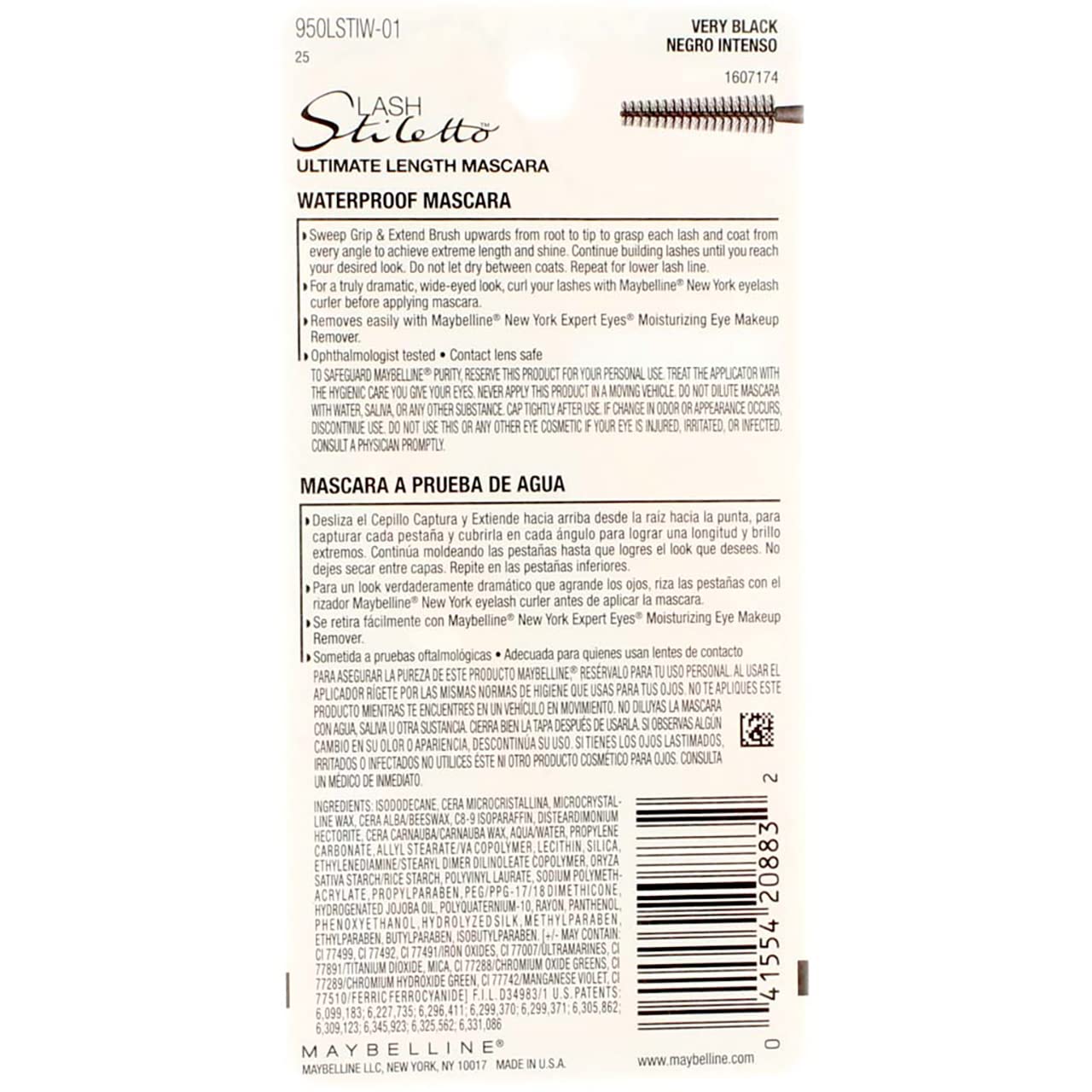 Maybelline New York Lash Stiletto Ultimate Length Waterproof Mascara