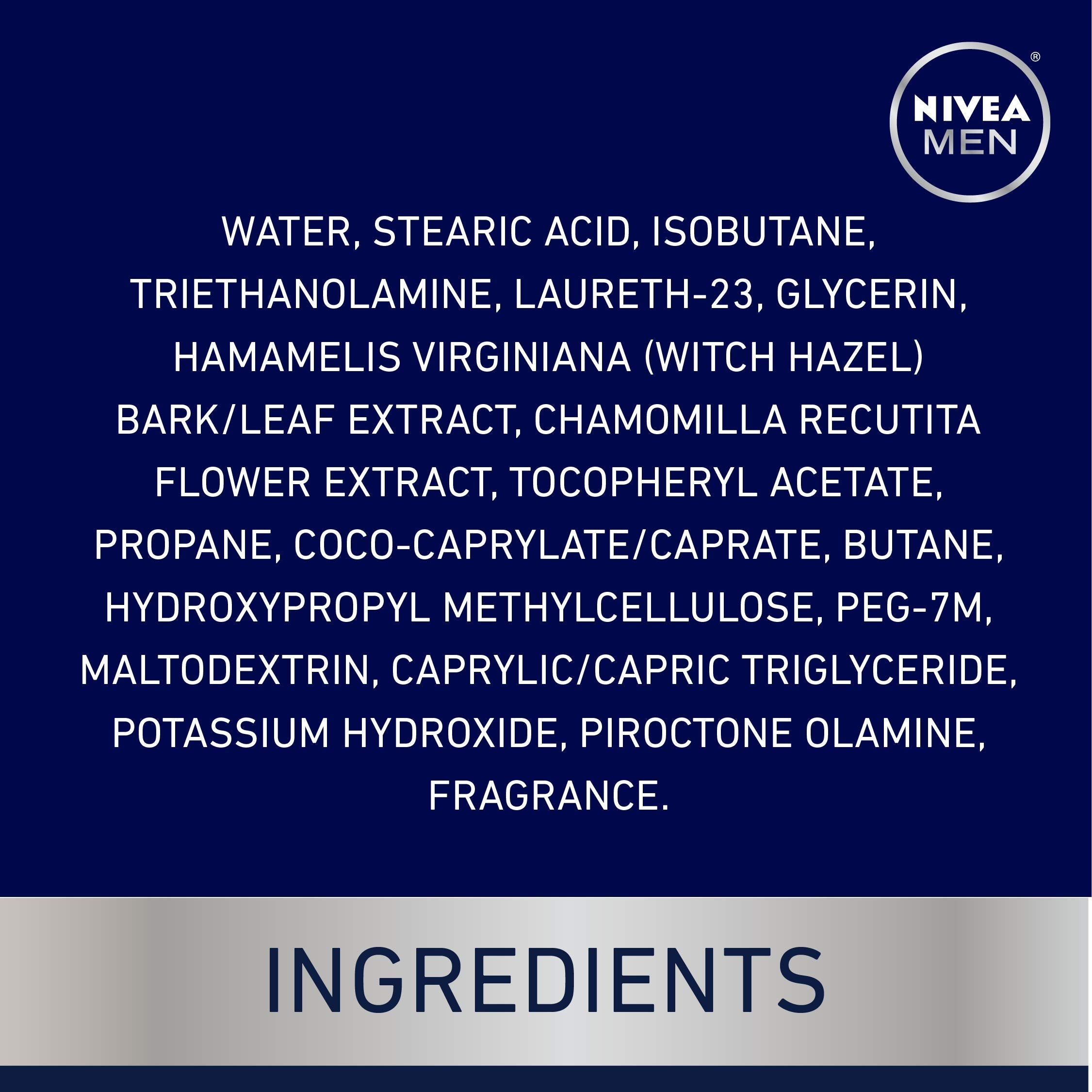 NIVEA MEN Sensitive Shave Foam with Vitamin E, Soothing Chamomile and Witch Hazel Extracts, 7 Oz Can (Pack of 1)