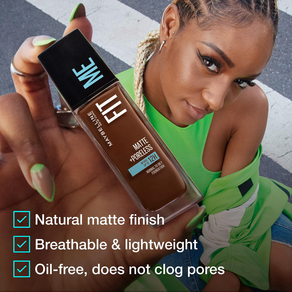 MAYBELLINE Maybelline New York Fit Me Matte Plus Poreless Foundation 1 Fluid Ounce