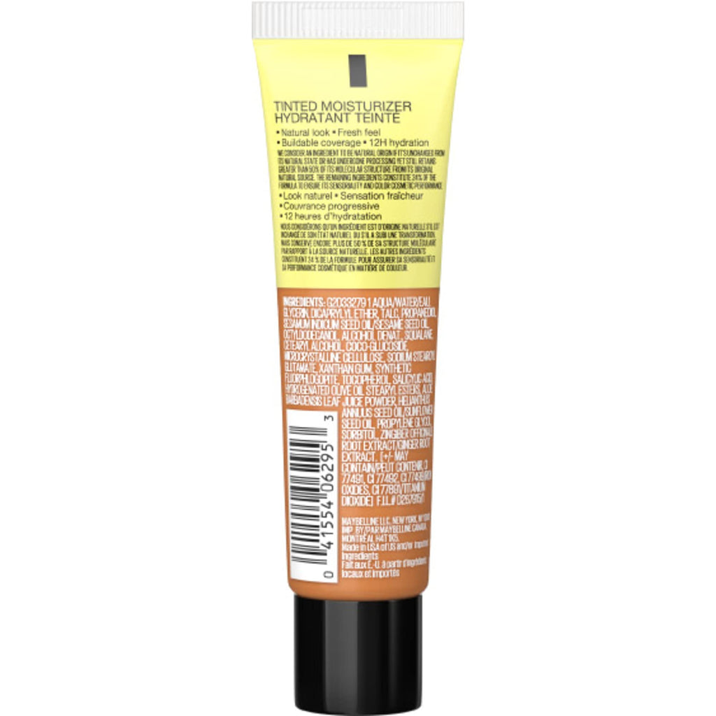 Fit Me Tinted Moisturizer, Fresh Feel, Natural Coverage, 12H Hydration, Evens Skin Tone, Conceals Imperfections, for All Skin Tones and Skin Types