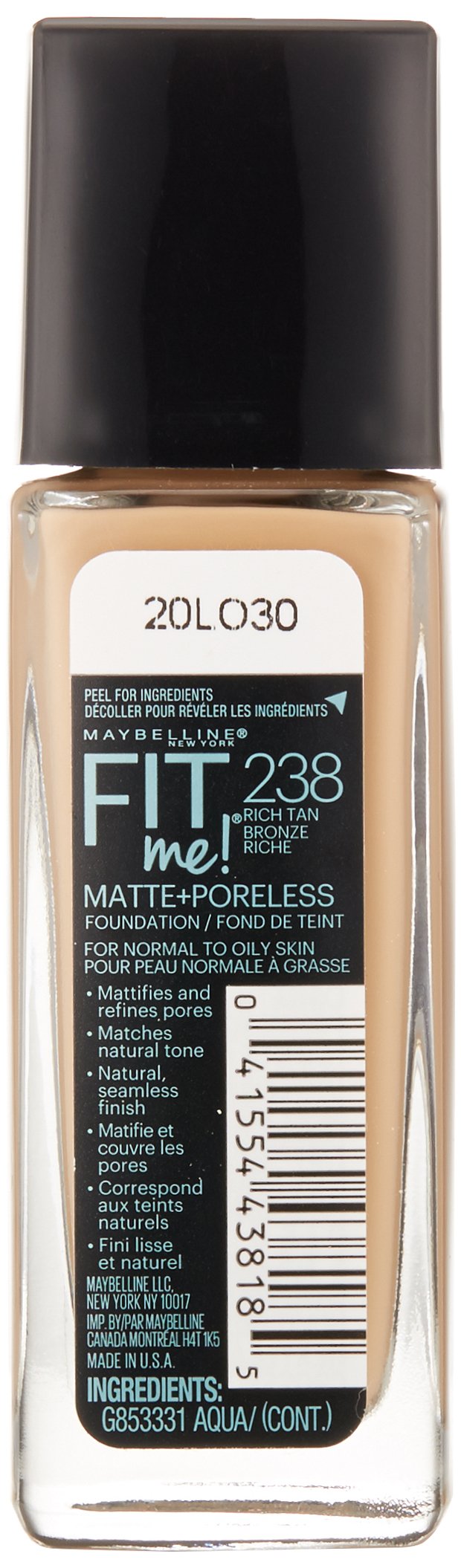 MAYBELLINE Maybelline New York Fit Me Matte Plus Poreless Foundation 1 Fluid Ounce