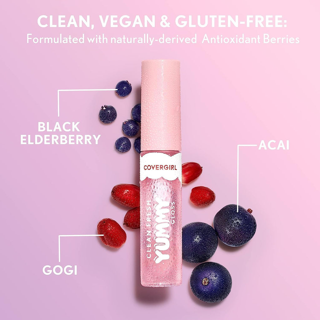 COVERGIRL Clean Fresh Yummy Gloss, Sugar Poppy, Shelf Pack of 2