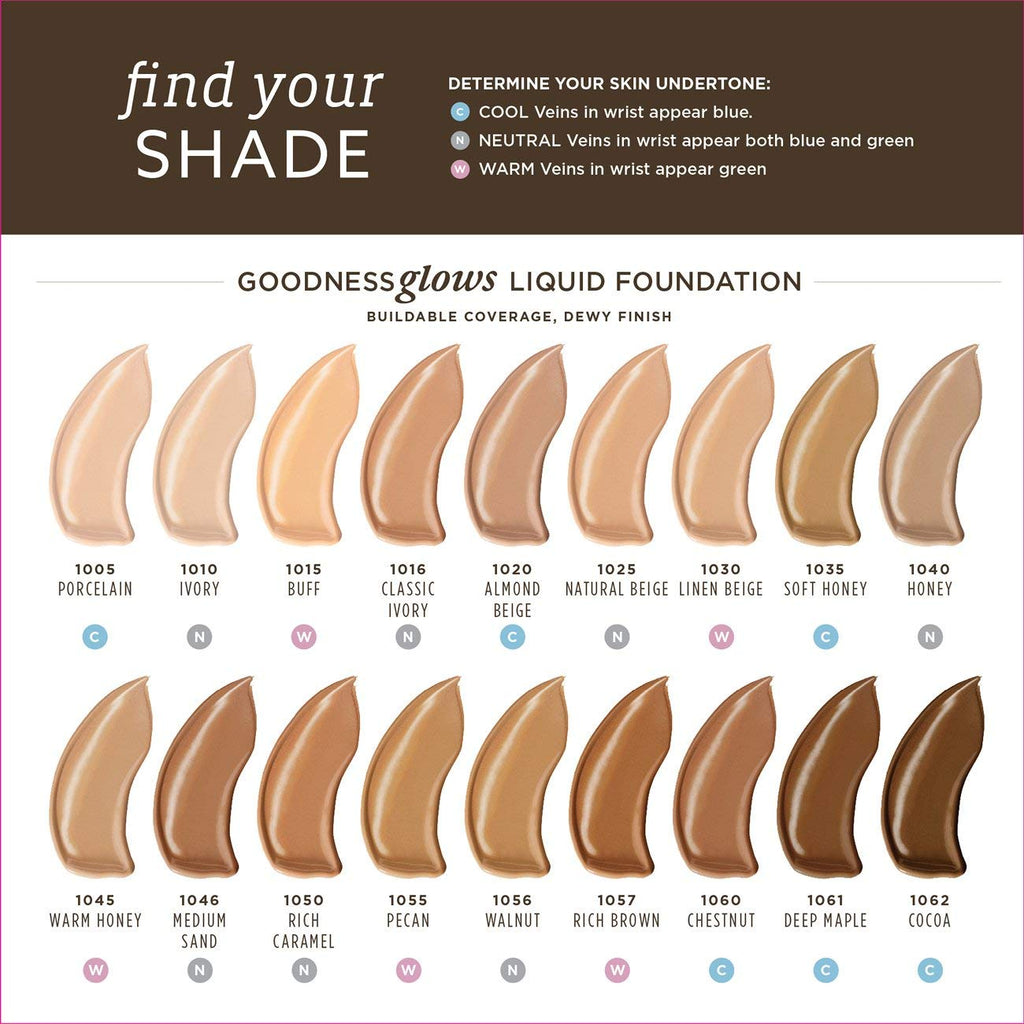BURTS BEES Deep Maple Goodness Glows Liquid Makeup, 1 FZ