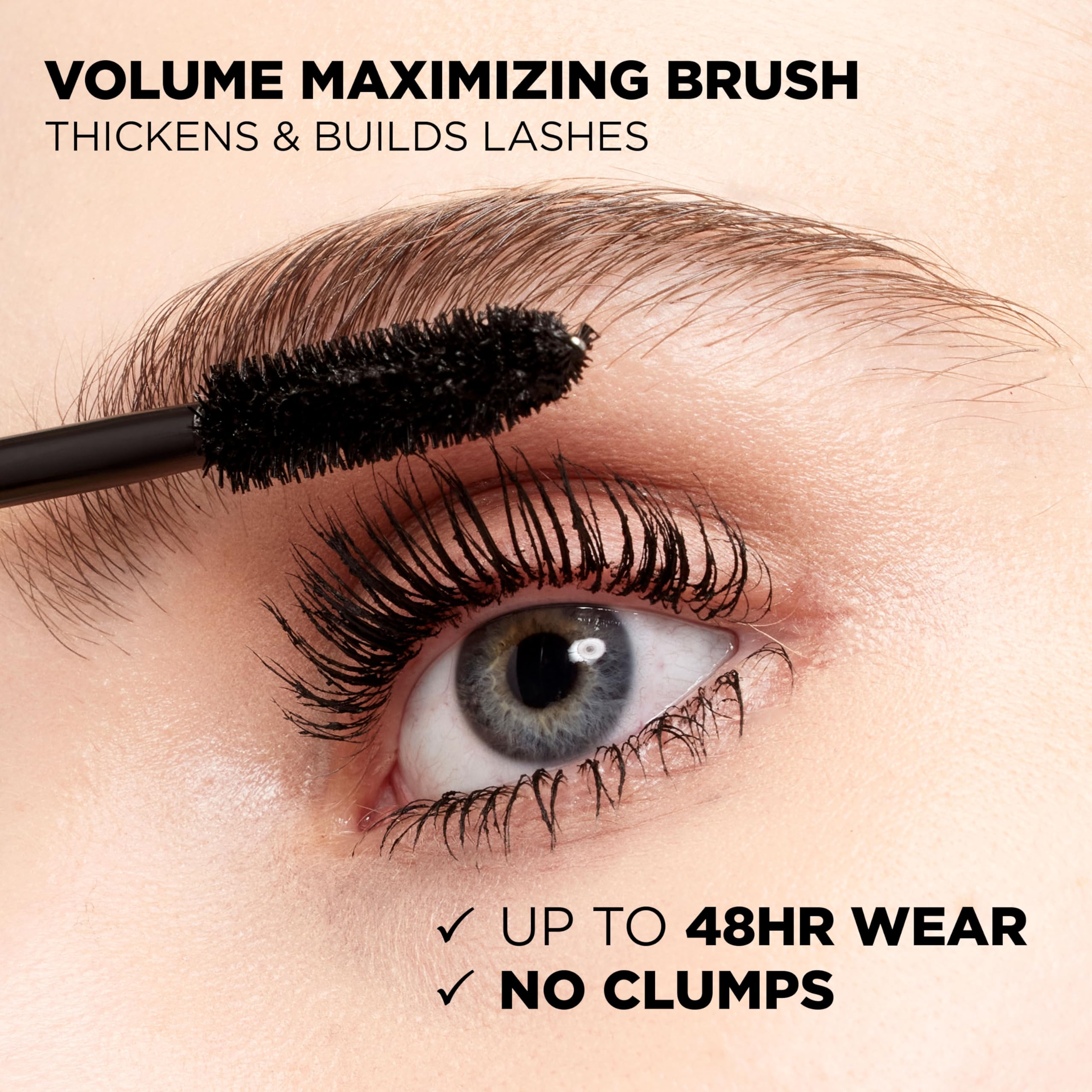 L'Oreal Paris Makeup Voluminous Original Volume Building Waterproof Mascara, Black Brown, 1 Count