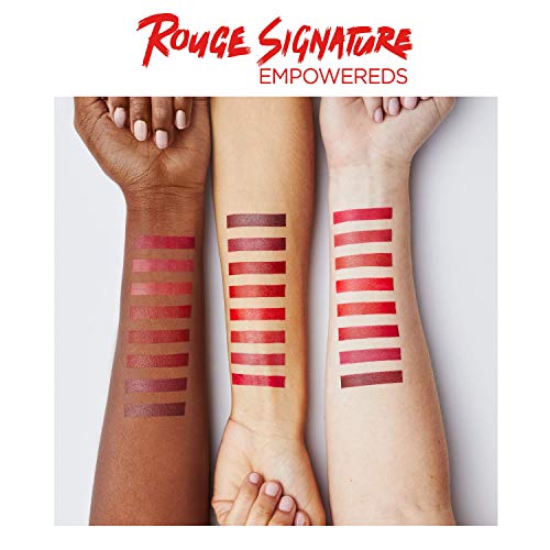L'Oréal Paris Makeup Rouge Signature, Lasting Matte Lip Stain, Ultra Lightweight, Ultra Comfortable, High Pigment Color, Precise Applicator Shapes & Lines Lips