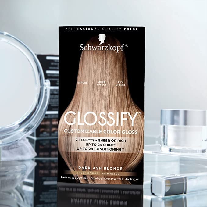Schwarzkopf Glossify Customizable Color Gloss, Dark Ash Blonde (pack of 12)