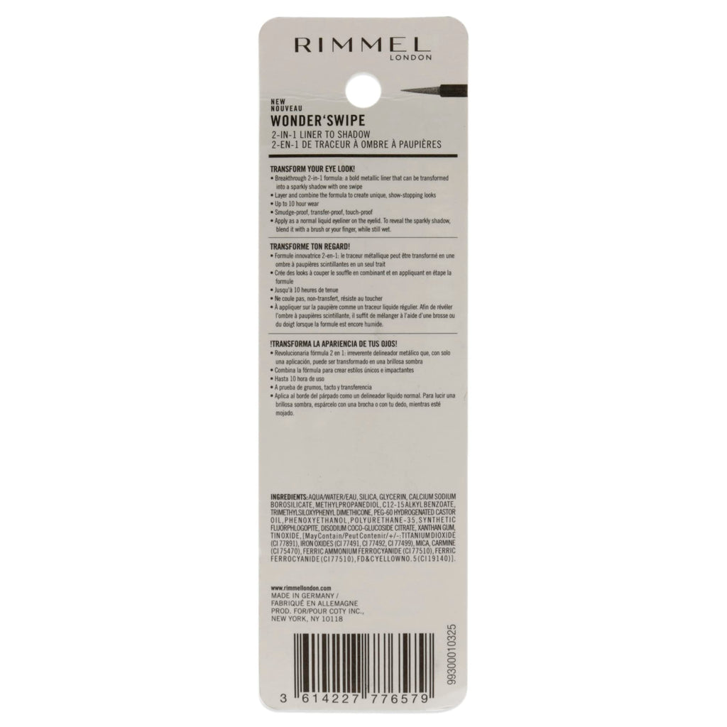 Rimmel Wonder Swipe 2-in-1 Liner to Shadow Eyeliner Women 0.06 Oz