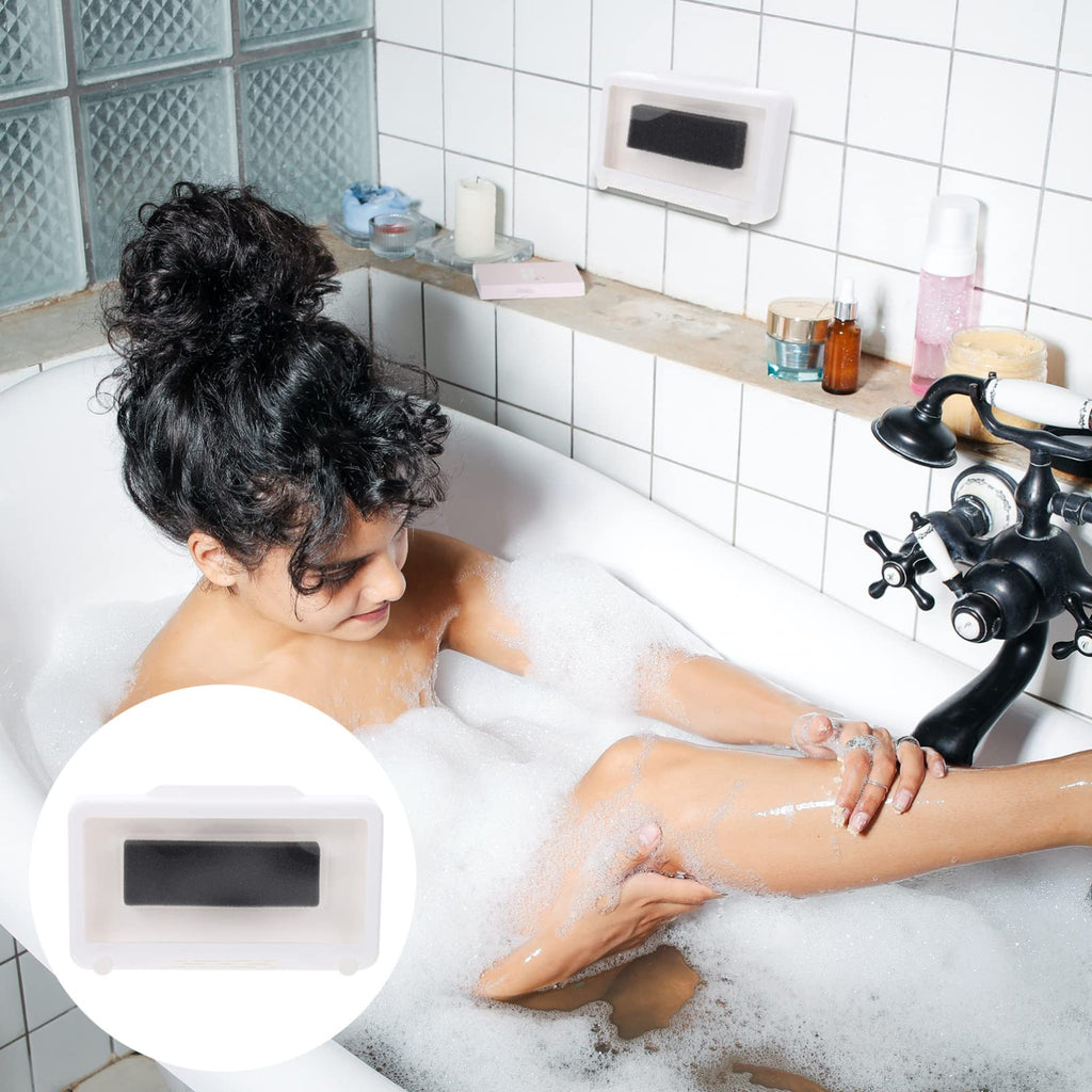 UKCOCO 4pcs Box Mobile Phone Holder Shower Phone Wall Mount Shower Phone Mount Shower Case Shower Wall Phone Holder Bathroom Phone Holder Wall Case for Phone Plastic Watch Tv Glass White