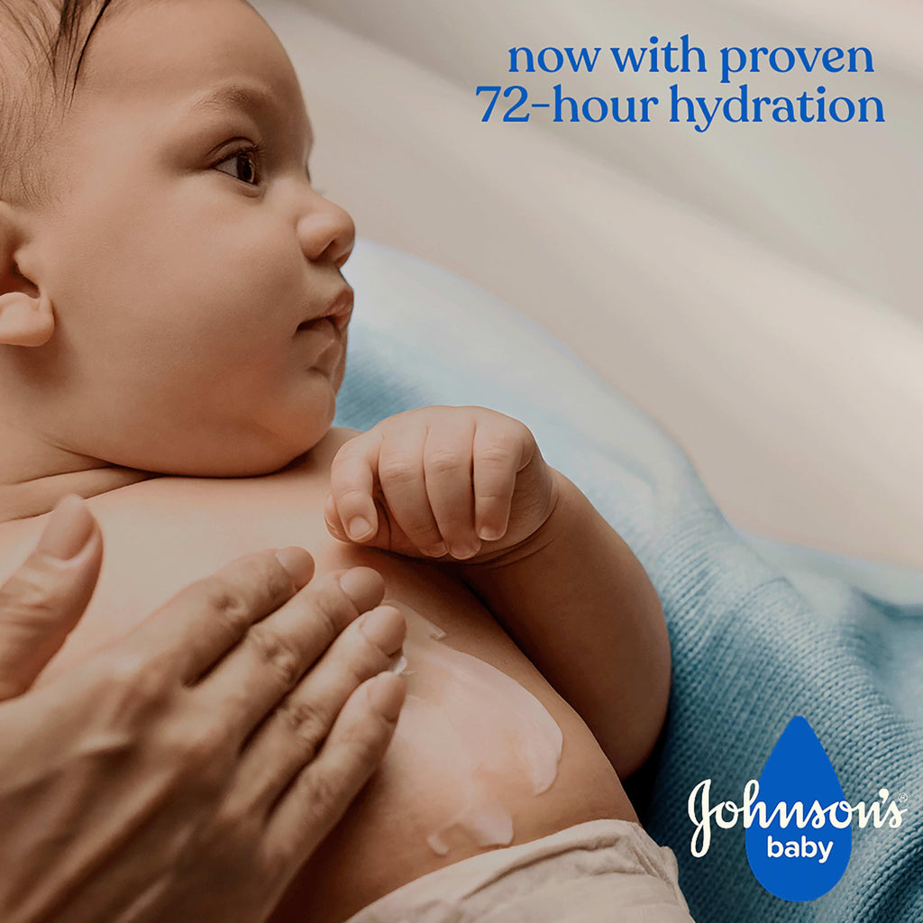 Johnson's Baby Moisturizing Mild Pink Baby Lotion with Coconut Oil for Delicate Baby Skin, Paraben-, Phthalate- & Dye-Free, Hypoallergenic & Dermatologist-Tested, Baby Skin Care, 13.6 Fl. Oz