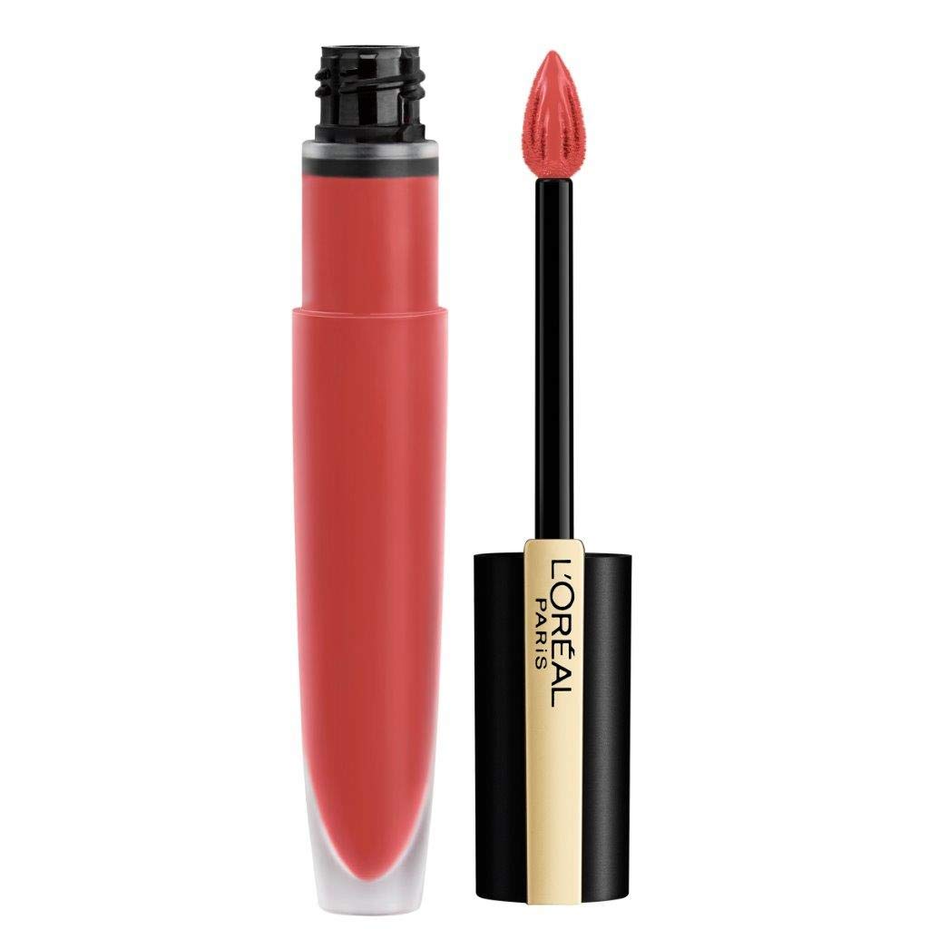 L'Oréal Paris Makeup Rouge Signature, Lasting Matte Lip Stain, Ultra Lightweight, Ultra Comfortable, High Pigment Color, Precise Applicator Shapes & Lines Lips