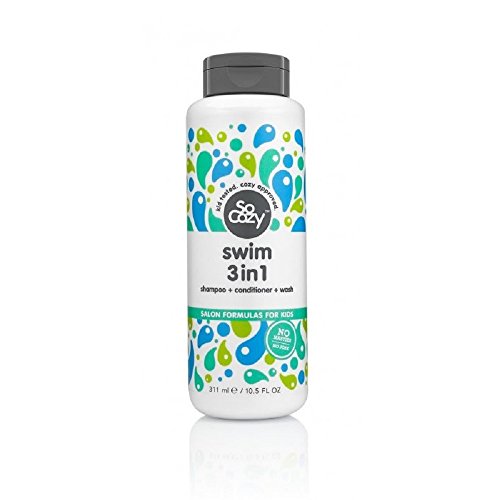 SoCozy Splash Swim 3 in 1 Shampoo + Conditioner + Wash, 10.5 Ounce (Pack May Vary)