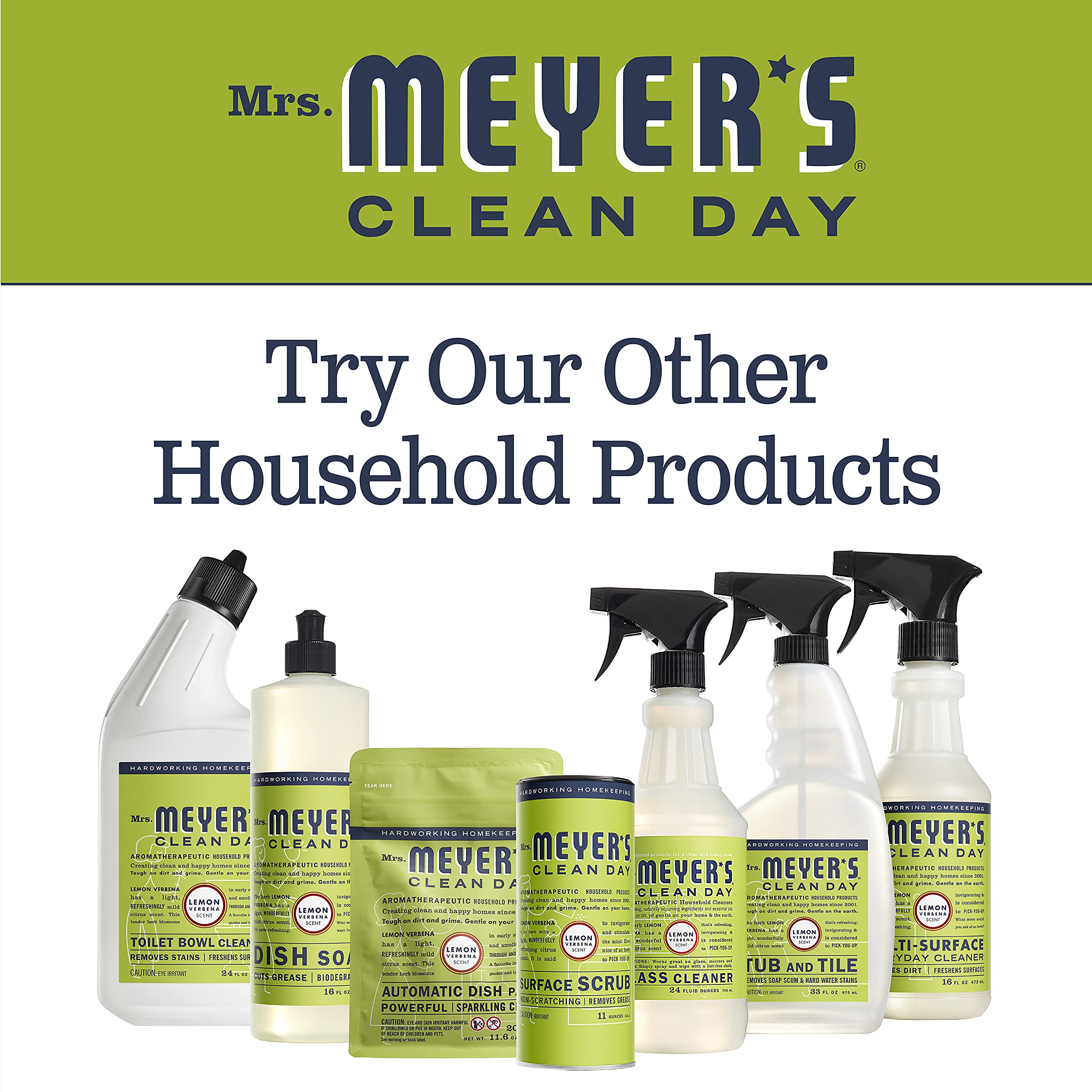 Mrs. Meyer's Clean Day Multi-Surface Concentrate Bottle, Lemon Verbena Scent, 32 Fl oz (Pack of 1)