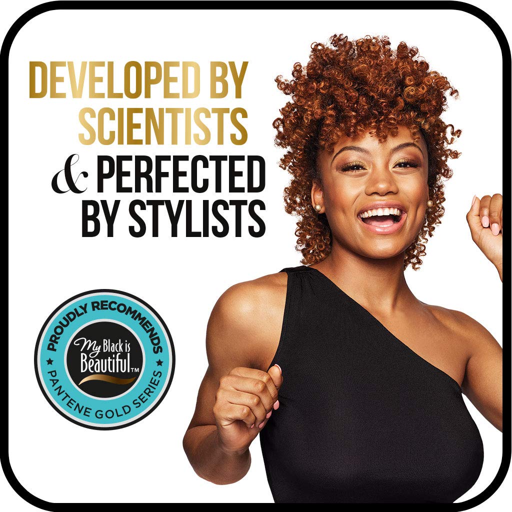 Pantene Gold Series Argan Oil from ProV for Natural and Curly Textured Hair, Sulfate Free Shampoo