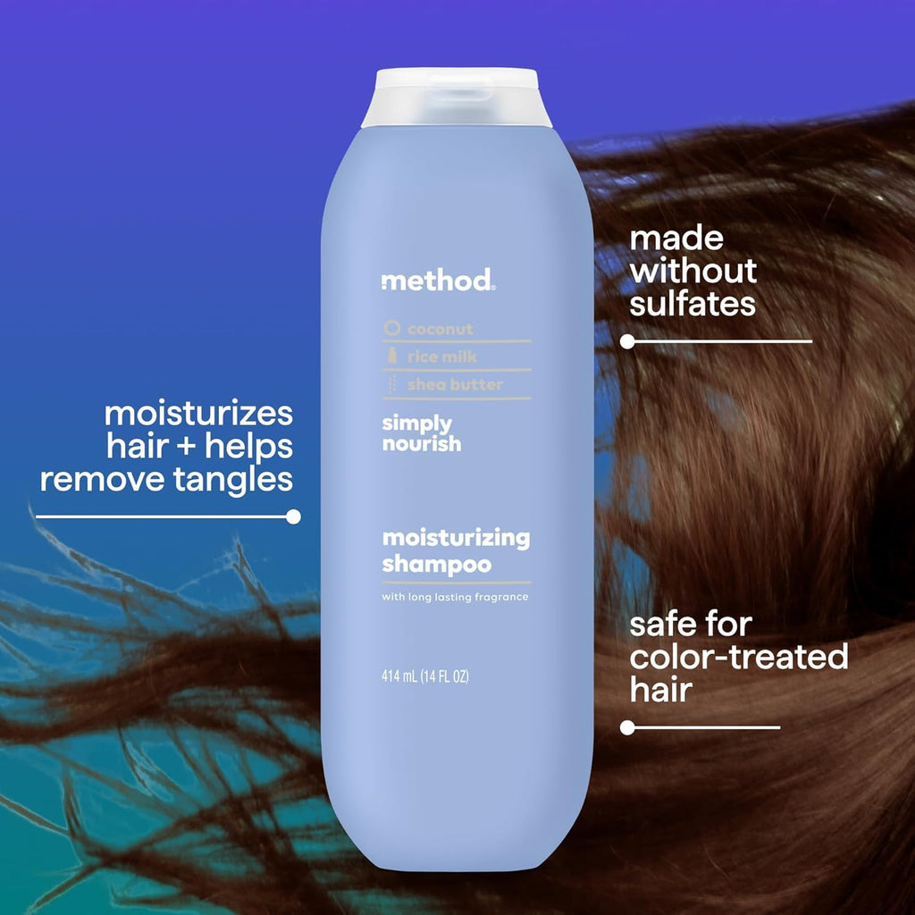 Method Volumizing Shampoo with Rose, Peony, and Pink Sea Salt Scent Notes, Paraben and Sulfate Free