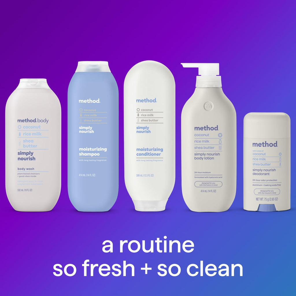 Method Volumizing Shampoo with Rose, Peony, and Pink Sea Salt Scent Notes, Paraben and Sulfate Free